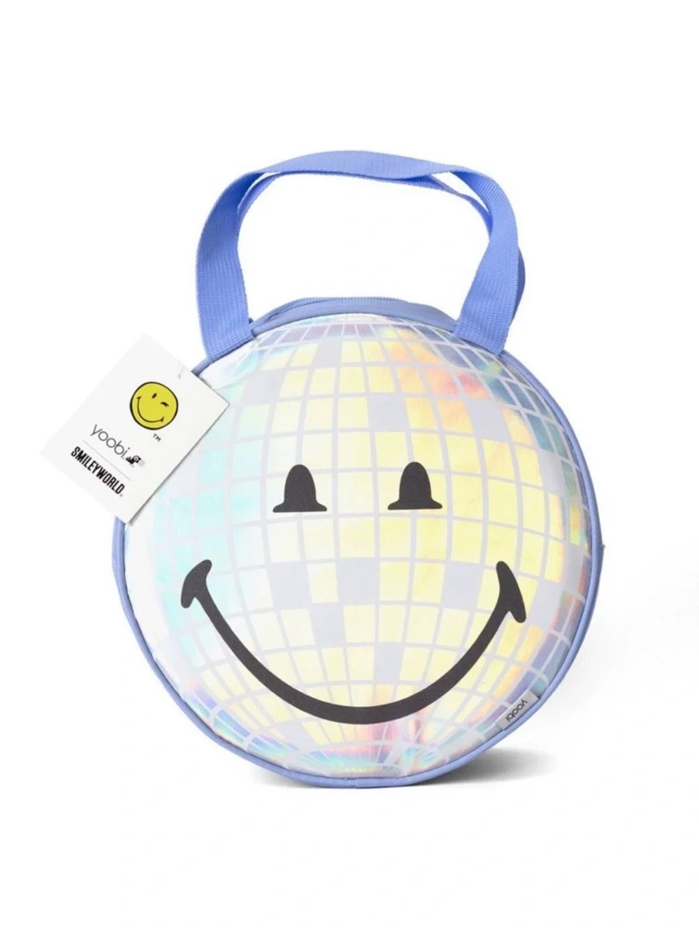 ✨ Brand New with Tags (NWT) Yoobi x SmileyWorld Disco Ball Round Lunch Bag ✨🪩